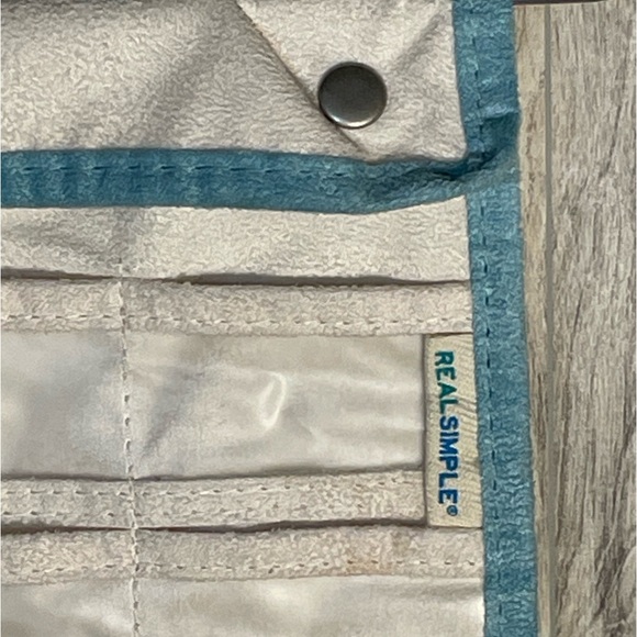 Real Simple Jewelry Organizer Storage Plus 18x33" Detachable Travel Pouch Tan - Picture 3 of 8